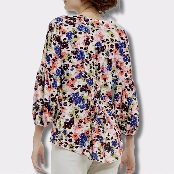 Anthropologie MAEVE Flowy Floral Boho Blouse - Picture 7 of 11